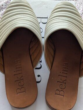 Beklina ribbed flats in soft grey size 8